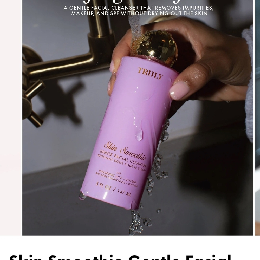 NWT Truly Beauty Skin Smoothie Gentle Facial Cleanser - SEALED Glass Skin Dewy - Picture 7 of 9